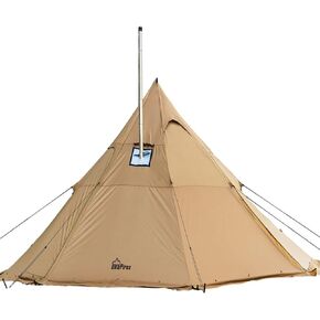 FireHiking Hot Tent with Stove Jack 4-8 Person Large Teepee Tent for Family Camping