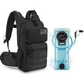 FRTKK Hydration Backpack with 3L Hydration Bladder, Tactical Insulation Hydration Pack for Men Women Hiking Biking Climbing