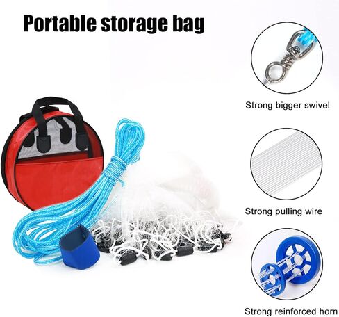 Fishing Cast Net - Nylon Casting Throw Net 4ft/6ft/7ft/8ft - Heavy Duty Sinker Youth Cast Net for Fishing - Fish Throw Cast Net for Bait Fish in Kuwait