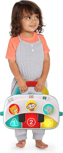 لعبة كرة اللعب برايت ستارتس 5 في 1 - سجادة اللعب الكبيرة تتحول إلى صالة ألعاب رياضية للأطفال حديثي الولادة إلى الأطفال الصغار - استوائية تمامًا (أخضر) in Kuwait