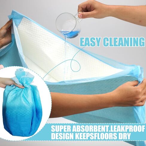 60 قطعة من وسادات تبول الكلاب الكبيرة جدًا مقاس 60.96 سم × 91.44 سم، وسادات تبول للكلاب مكونة من 6 طبقات للتدريب على المرحاض مع تصميم سريع الجفاف مانع للتسرب، وسادات تدريب الحيوانات الأليفة للاستعمال مرة واحدة للكلاب والقطط والأرنب in Kuwait