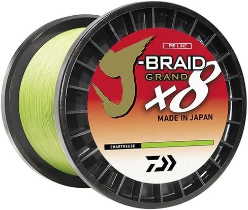 Daiwa J-Braid Grand X8، بكرة حشو، شارتروز، قطر أحادي.= 6 رطل. in Saudi Arabia