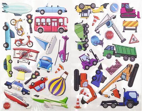 ملصقات نافذة WALPLUS للأطفال الصغار وأنشطة السفر ملصقات منتفخة ملصقات نافذة قابلة لإعادة الاستخدام ملصقات نافذة قابلة للإزالة لسيارة وطائرة ومستلزمات الحفلات المنزلية ولعبة النقل للأطفال 50 قطعة in Kuwait