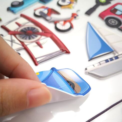 ملصقات نافذة WALPLUS للأطفال الصغار وأنشطة السفر ملصقات منتفخة ملصقات نافذة قابلة لإعادة الاستخدام ملصقات نافذة قابلة للإزالة لسيارة وطائرة ومستلزمات الحفلات المنزلية ولعبة النقل للأطفال 50 قطعة in Kuwait