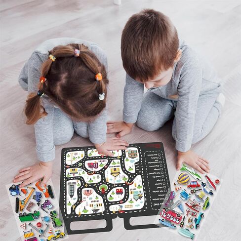 ملصقات نافذة WALPLUS للأطفال الصغار وأنشطة السفر ملصقات منتفخة ملصقات نافذة قابلة لإعادة الاستخدام ملصقات نافذة قابلة للإزالة لسيارة وطائرة ومستلزمات الحفلات المنزلية ولعبة النقل للأطفال 50 قطعة in Kuwait