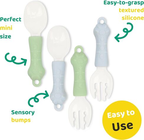Silicone Toy Safety Strap Set, Straps + Spoon & Fork + Suction Cup in Saudi Arabia