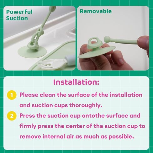 Silicone Toy Safety Strap Set, Straps + Spoon & Fork + Suction Cup in Saudi Arabia