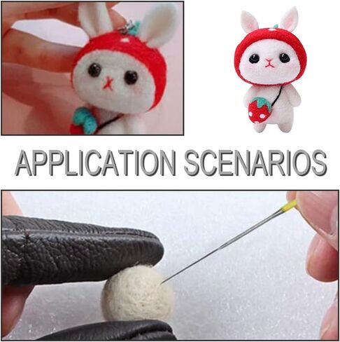 BAIWANLCH Needle Felting Kit Beginner Felt Animals Strawberry Bunny Felting Starter Wool Felting Kit Doll Making Supplies for Making DIY Felting Doll Craft in Kuwait