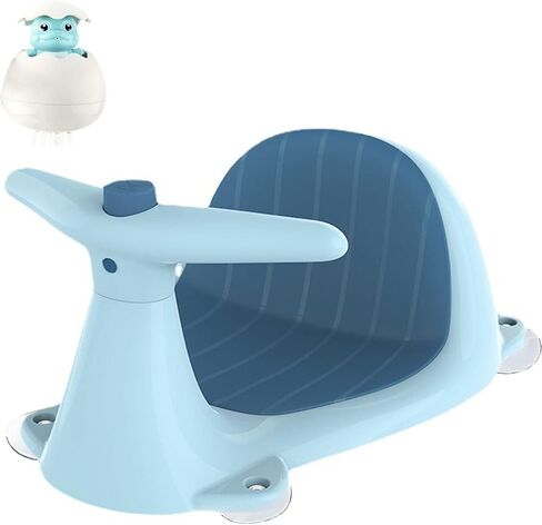 Kaptin Baby Bath Seat, Baby Bathtub Seat with Non-Slip Mat Suction Cups, Portable Baby Bath Chair in The Tub (Blue) in Kuwait