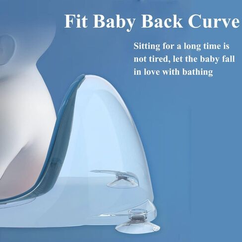 Kaptin Baby Bath Seat, Baby Bathtub Seat with Non-Slip Mat Suction Cups, Portable Baby Bath Chair in The Tub (Blue) in Kuwait
