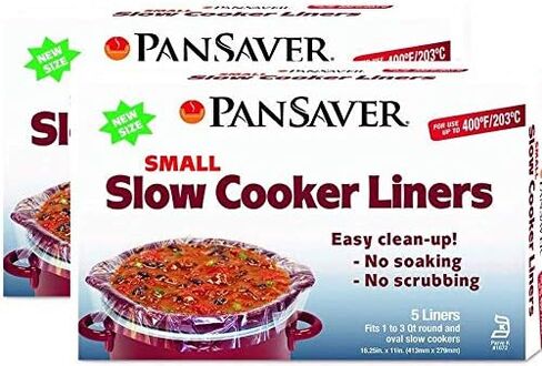 بطانات الطبخ البطيئة من PanSaver مع شريط مناسب تمامًا، 10 قطع، تناسب 1 كوارت إلى 3 كوارت in Kuwait