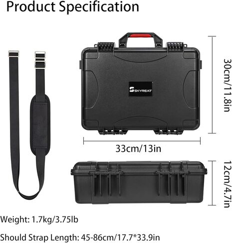 حافظة صلبة Mini 4 Pro، حقيبة تخزين مقاومة للماء، حقيبة حمل للسفر لـ DJI Mini 4 Pro Fly More Combo مع ملحقات طائرة بدون طيار لوحدة التحكم DJI RC 2 in Kuwait