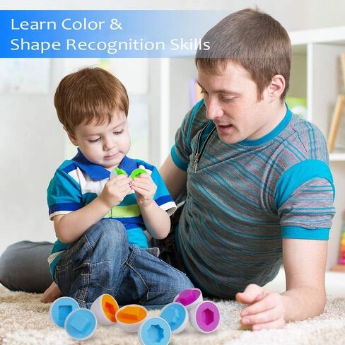 مطابقة ألعاب البيض للأطفال الصغار 1 2 3 سنة بنين بنات أطفال تعلم التعليمية اللون البيض شكل لعبة سلال عيد الفصح للطفل الصبي in Kuwait