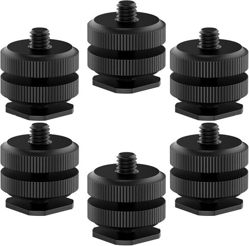 Camera Hot Shoe Mount (4 Pack) to 1/4"-20 Tripod Screw Adapter Flash Shoe Mount for DSLR Camera Rig in Saudi Arabia