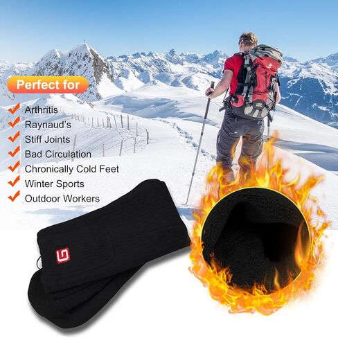 Heated Socks,Rechargeable Electric Heated Socks,Battery Powered Cold Weather Heat Socks for Men Women with 3 Heat Setting,Outdoor Camping Hiking Skiing Thermal Warm Winter Socks in Saudi Arabia