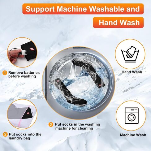 Heated Socks,Rechargeable Electric Heated Socks,Battery Powered Cold Weather Heat Socks for Men Women with 3 Heat Setting,Outdoor Camping Hiking Skiing Thermal Warm Winter Socks in Saudi Arabia