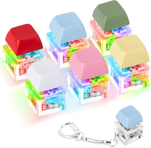 Keyboard Fidget Toy for Adults Keyboard Clicker with LED Light Keychain Fidget Stress Relief Sensory Toy in Saudi Arabia
