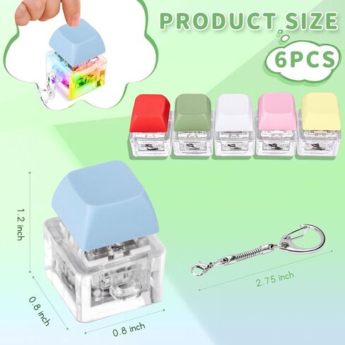 Keyboard Fidget Toy for Adults Keyboard Clicker with LED Light Keychain Fidget Stress Relief Sensory Toy in Saudi Arabia