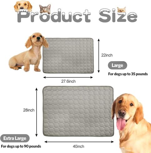 Dog Cooling Mat Pet Cooling Pads Dogs & Cats Pet Cooling Blanket for Outdoor Car Seats Beds (22IN*28IN) in Saudi Arabia