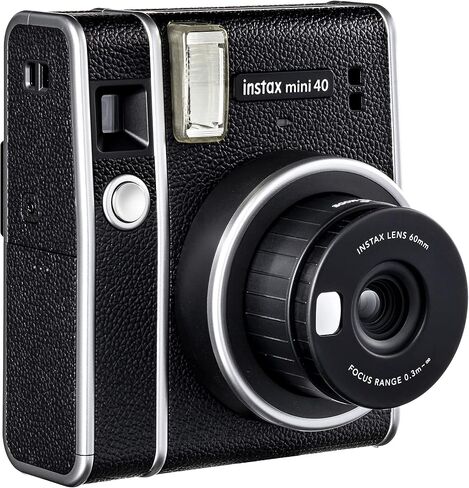 كاميرا Fujifilm Instax Mini 40 الفورية مع عدسة سيلفي مدمجة، تعريض تلقائي، سرعة مصراع تلقائي، سهلة الاستخدام، كاميرات بولارويد بتصميم أنيق وكلاسيكي للمحترفين أو المبتدئين (متجددة) in Kuwait