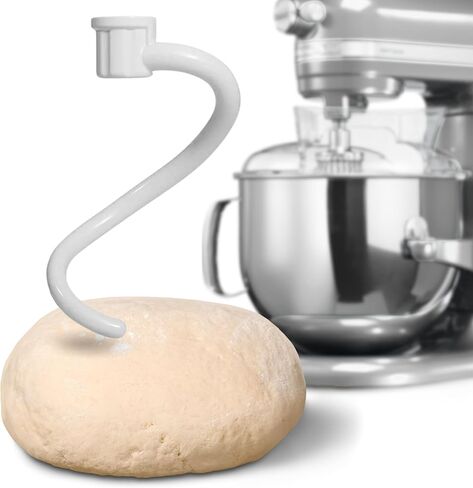 خطاف عجين حلزوني مطلي لخلاط الحامل - ملحق معدني مطلي بسعة 6 لتر لرفع وعاء خلاط المطبخ KP26M1XLC KP26M1X KG25H3X0B KNS256CDH KG25H3XSL KV25G0X KV25G8X KV25H0X إلخ in Kuwait