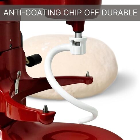 خطاف عجين حلزوني مطلي لخلاط الحامل - ملحق معدني مطلي بسعة 6 لتر لرفع وعاء خلاط المطبخ KP26M1XLC KP26M1X KG25H3X0B KNS256CDH KG25H3XSL KV25G0X KV25G8X KV25H0X إلخ in Kuwait