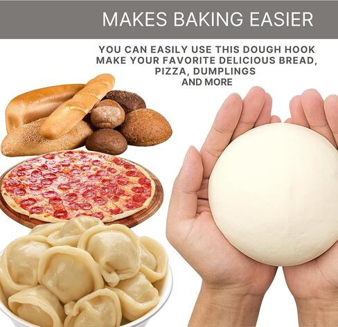 خطاف عجين حلزوني مطلي لخلاط الحامل - ملحق معدني مطلي بسعة 6 لتر لرفع وعاء خلاط المطبخ KP26M1XLC KP26M1X KG25H3X0B KNS256CDH KG25H3XSL KV25G0X KV25G8X KV25H0X إلخ in Kuwait