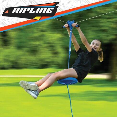 Ripline 50 ft Zipline Kit with Included Seat | Kids Zip line Kit - Backyard Zip line - Great Zipline Kit for Kids and Teens - Home Zipline Kit - Recommended Ages 8+ (RIP.995CTC) in Saudi Arabia