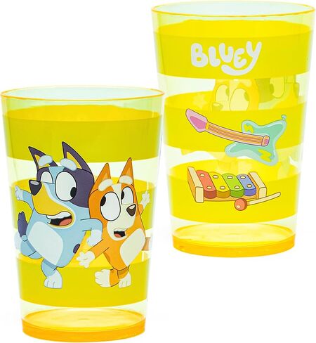Zak Designs Bluey Nesting Tumbler Set Includes Durable Plastic Cups with Variety Artwork, Fun Drinkware is Perfect for Kids (14.5 oz, 4-Pack, Non-BPA) in Saudi Arabia