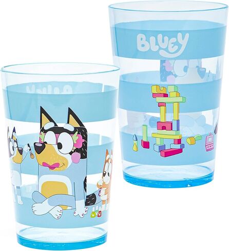 Zak Designs Bluey Nesting Tumbler Set Includes Durable Plastic Cups with Variety Artwork, Fun Drinkware is Perfect for Kids (14.5 oz, 4-Pack, Non-BPA) in Saudi Arabia