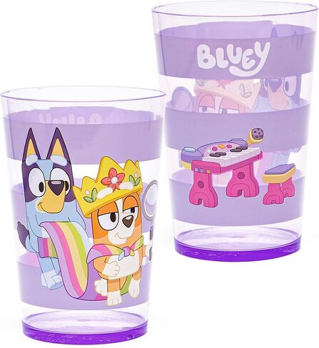 Zak Designs Bluey Nesting Tumbler Set Includes Durable Plastic Cups with Variety Artwork, Fun Drinkware is Perfect for Kids (14.5 oz, 4-Pack, Non-BPA) in Saudi Arabia