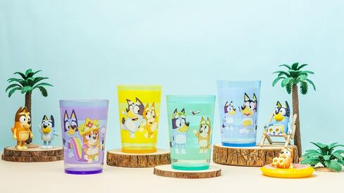 Zak Designs Bluey Nesting Tumbler Set Includes Durable Plastic Cups with Variety Artwork, Fun Drinkware is Perfect for Kids (14.5 oz, 4-Pack, Non-BPA) in Saudi Arabia