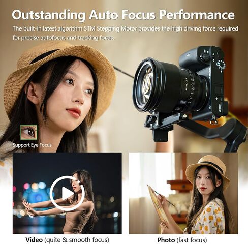 عدسة VILTROX 75 مم F1.2 f/1.2 PRO EF لسوني E-Mount زاوية واسعة جدًا APS-C عدسة رئيسية للتركيز التلقائي متوافقة مع كاميرات Sony E-Mount عديمة المرآة A7M/R/S Series A7Cc A9 A1 A6x00 Fs5 a6000 a6300 a6400 in Kuwait