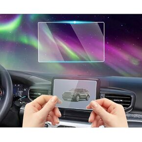 Tempered Glass Screen Protector Foil Compatible with 2024 2023 2022 2021 2020 Ford Explorer 8 Inch Infotainment Display Touchscreen Cover Accessories Protective Film 9H Anti-Fingerprint HD