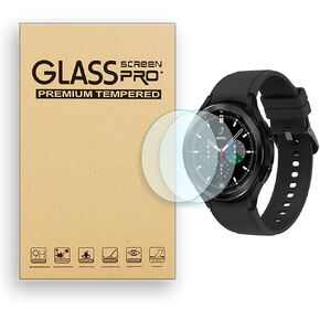 Screen Protector for Samsung Galaxy Watch 4 Classic (46mm) / Galaxy Watch (46mm) Tempered Glass Film, 9H Hardness,Anti-Scratch,High Definition,Bubble Free (2 pcs)