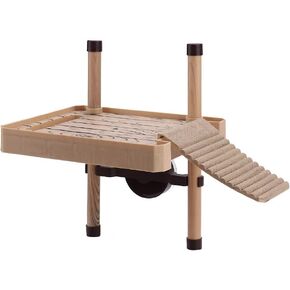 Zerodis Rectangular Turtle Pier Floating, Aquarium Tortoise Dock Frogs Ramp Basking Reptile Floating Island Climbing Basking for Sun Bathing Resting Play(M)