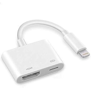 Digital AV HDMI Adapter, Apple MFi Certified iPhone Lightning to HDMI Connector Compatible for iPhone 12/12 Pro 11 Pro/XS/XR/X/8 7 SE, iPad Pro Mini, Support iOS 10~14.1 and Later