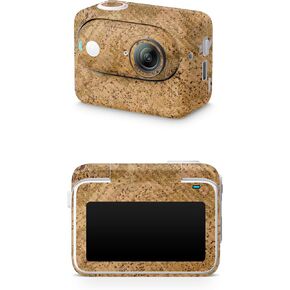 Carbon Fiber Skin Compatible with Insta360 GO 3 (2023) - Cork - Premium 3M Vinyl Protective Wrap Decal Cover - Easy to Apply | Crafted in The USA by MightySkins