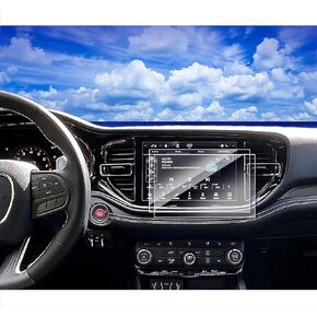 2PCS 2023 Jeep Wrangler Screen Protector for 2018-2023 Jeep Wrangler JL & 2014-2023 Dodge Durango & 2017-2020 Chrysler Pacifica 8.4Inch 2023 Durango Wrangler Accessories Tempered Glass Wrangler 8.4''