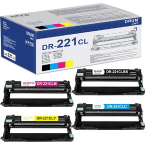 DR-221CL DR221CL Drum Unit Replacement for Brother DR 221 DR-22CL1 Drum Unit use to MFC-9130CW MFC-9340CDW MFC-9330CDW HL-3140CW HL-3170CDW DCP-9015CDW DCP-9020CDN Printer (4-Pack, No Toner)
