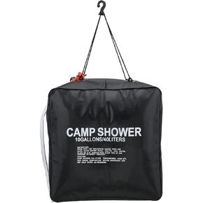 40L Water Bag Solar Heated, Solar Heating 40L Solar Shower Bag for Camping for Outdoor