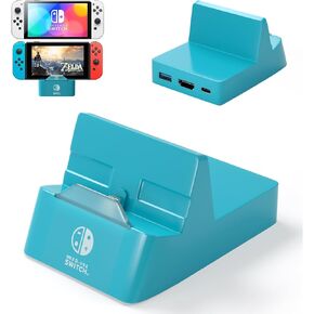 محطة إرساء سويتش، بديلة لمحطة إرساء نينتندو سويتش لمحول التلفزيون، محطة مستندات سويتش محمولة لنينتندو سويتش/OLED/Steam Deck مع 4K/60 هرتز HDMI2.0 USB3.0 منفذ سفر in Kuwait