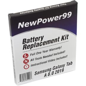 NP99sp NewPower99 Battery Kit for Samsung Galaxy Tab A 8.0 2019 SM-T290, SM-T295, SM-T290N, SM-T295C, SM-T295N with Tools, Video Instructions, Long Life Battery
