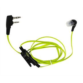 KENMAX 2 PIN Noodles Cable Earpiece Headset Green for Baofeng BF-F8HP UV-6R Wouxun KG-UV6D KG-UV899