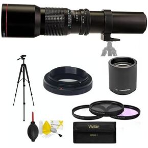 HD 32K 500MM 1000MM TELEPHOTO Zoom Lens for Canon EOS Rebel T100 DSLR Camera
