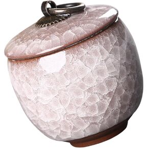 Kisangel Porcelain Jar for Ashes Cat Ashes Urn Small Pet Animal Ash Dog Urns Keepsake Urns for Ashes Pet Memorial Keepsake Urn Sleeping Cat Urn Puppy Casket Mini Ceramics Small Jar White