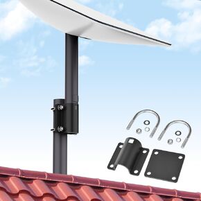 SZSAUTO Mast Mounting U-Bolt Clamp for Starlink Internet Kit Satellite - Durable and Sturdy - Mast Mount Kit Steel Pole Clamp U-Bracket Compatible with Starlink Dish Gen2 V2 Antennas