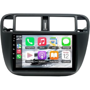 Android 13.0 Double Din Car Stereo for Honda Civic 1995-2000 9 Inch HD Touch Screen Car Audio Multimedia Receiver with CarPlay Android Auto GPS Radio Navigation Bluetooth Camera 2G+32G