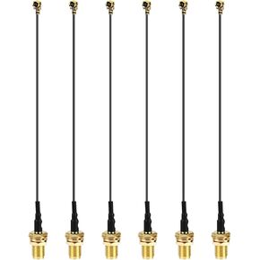 6pcs SMA Female to IPX IPEX U.FL Lora Antenna Coaxial Pigtail Cable, RF1.13 Shielded Wire 3.94 inch (10cm) for 868MHz 915MHz WiFi Lora 32 V3 Development Board and GPS Module