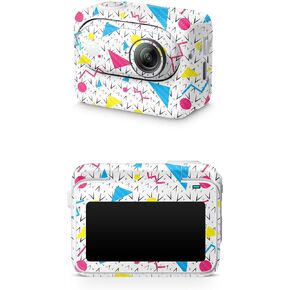 Carbon Fiber Skin Compatible with Insta360 GO 3 (2023) - 90s Fun - Premium 3M Vinyl Protective Wrap Decal Cover - Easy to Apply | Crafted in The USA by MightySkins